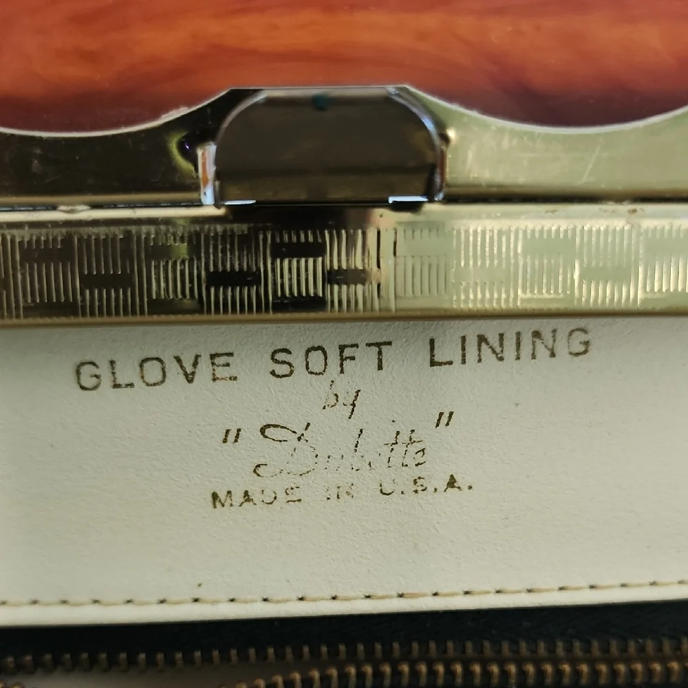 Dubette Patent Leather Handbag With Lucite